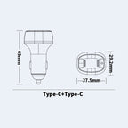 ACC-580 Dual Ports PD 60W Fast Charging Car Charger
