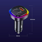 REMAX RCC330 Earl Series 3 in 1 Car 66W PD Fast Charger with Indicator Light, RCC330