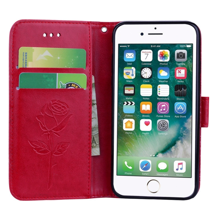 Fro iPhone 8 & 7 Roses Pressed Flowers Pattern Flip Leather Case with Holder & Card Slots & Wallet, Fro 8 & 7