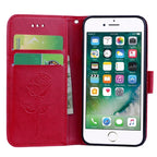 Fro iPhone 8 & 7 Roses Pressed Flowers Pattern Flip Leather Case with Holder & Card Slots & Wallet, Fro 8 & 7