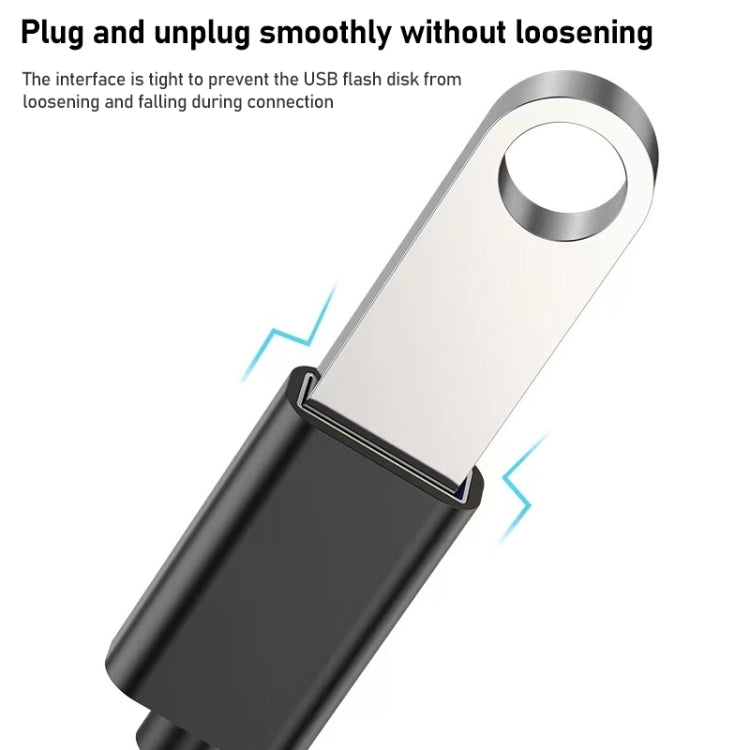8.3cm USB Female to Type-C Male Metal Wire OTG Cable Charging Data Cable – Durable Build, Easy to Use