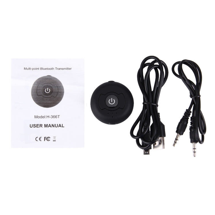 H366T Bluetooth Audio Transmitter – Portable Multi-point Bluetooth 4.0 Audio Transmitter for iPhone,...
