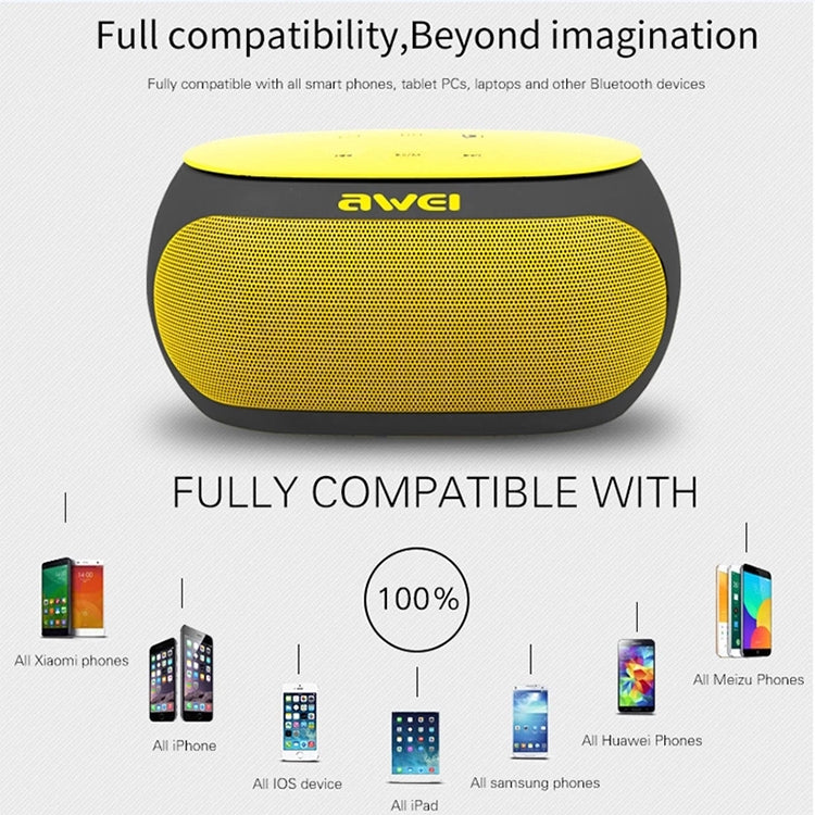 awei Y200 Wireless Bluetooth Speaker with Touch Buttons, Support Aux Line and TF Card, Y200