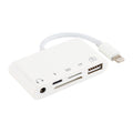 Card Reader – 5 in 1  8 Pin to USB HUB And USB-C / Type-C And 3.5mm Earphone And SD...