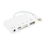 Card Reader – 5 in 1  8 Pin to USB HUB And USB-C / Type-C And 3.5mm Earphone And SD...