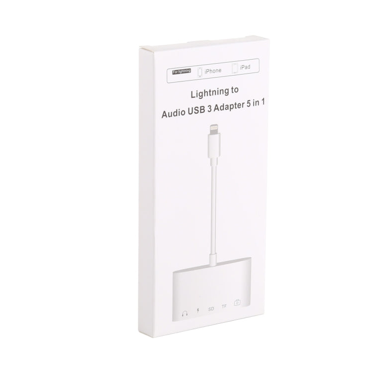 Card Reader – 5 in 1  8 Pin to USB HUB And USB-C / Type-C And 3.5mm Earphone And SD...