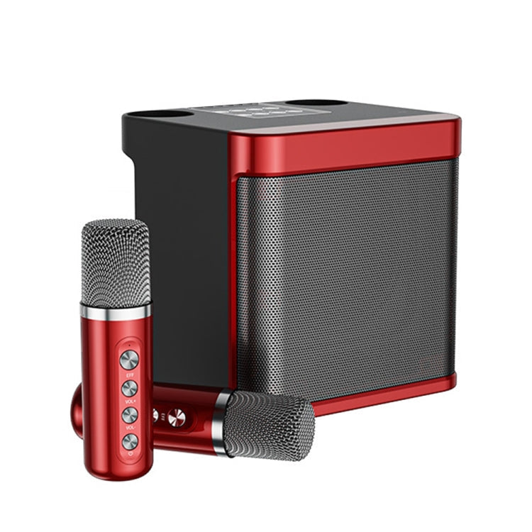 YS-203 Bluetooth Karaoke Speaker Wireless Microphone, YS-203 (Gold), YS-203 (Silver), YS-203 (Black), YS-203 (Red) – Bluetooth, TPU YS-203 (Red) Red