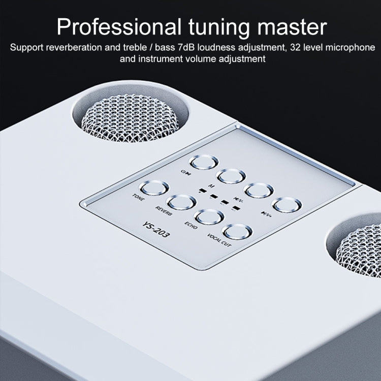 YS-203 Bluetooth Karaoke Speaker Wireless Microphone, YS-203 (Gold), YS-203 (Silver), YS-203 (Black), YS-203 (Red)