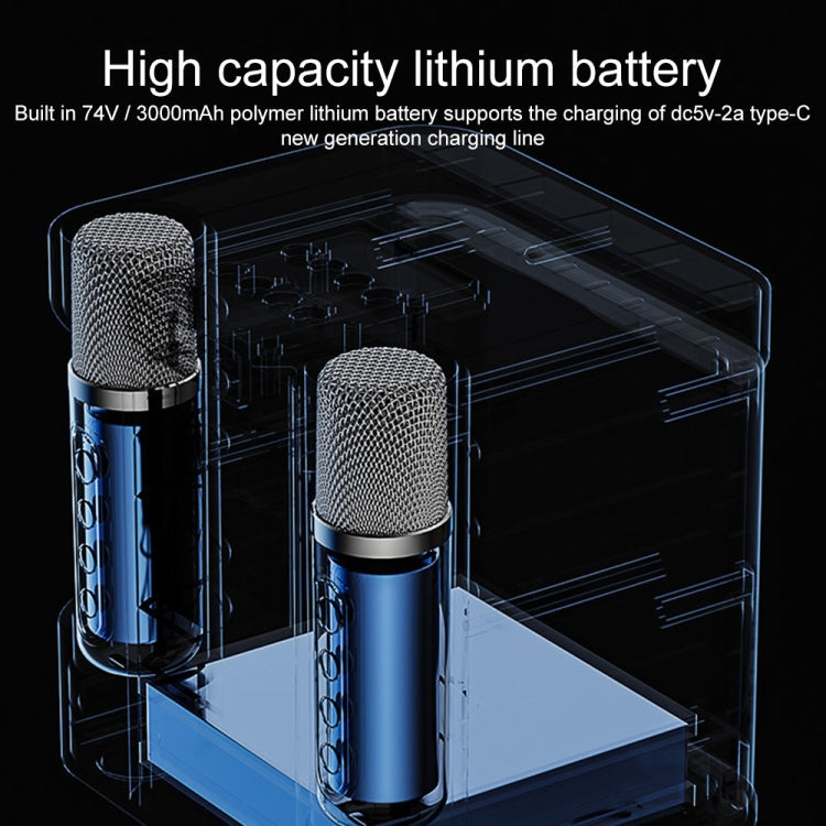 YS-203 Bluetooth Karaoke Speaker Wireless Microphone, YS-203 (Gold), YS-203 (Silver), YS-203 (Black), YS-203 (Red)