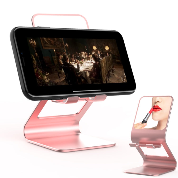 Universal Mobile Phone / Tablet PC Multifunctional Metal Desktop Stand... Pink