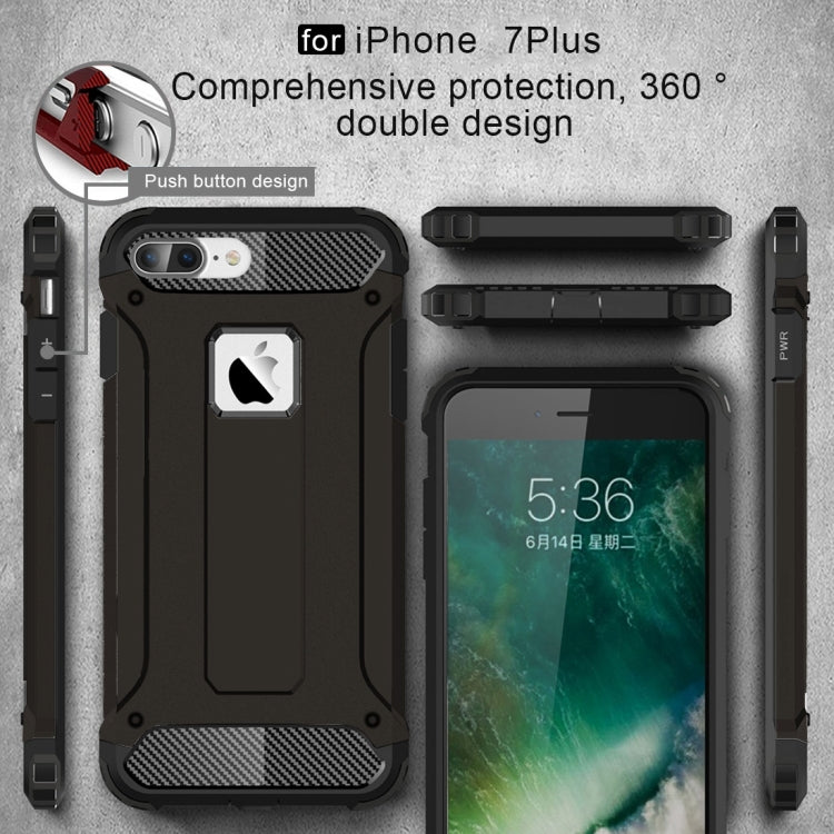 For iPhone 8 Plus & 7 Plus Tough Armor TPU + PC Combination Case, For...