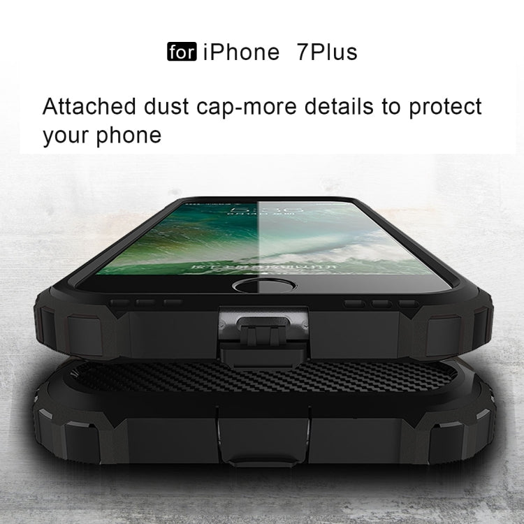 For iPhone 8 Plus & 7 Plus Tough Armor TPU + PC Combination Case, For...