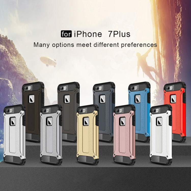 For iPhone 8 Plus & 7 Plus Tough Armor TPU + PC Combination Case, For...