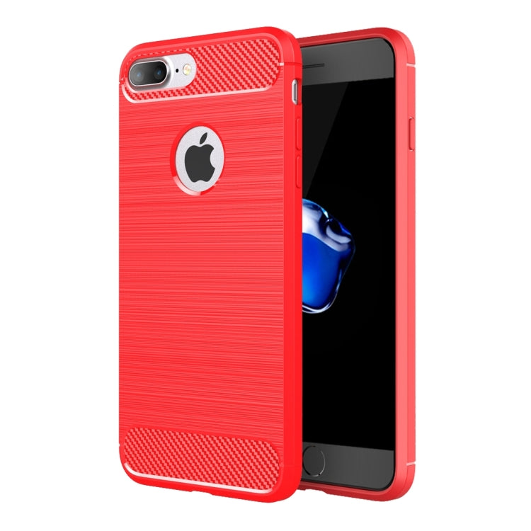 Protective Case – For iPhone 7 Plus Brushed Texture Fiber TPU Rugged Armor Protective...