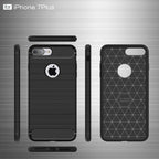 Protective Case – For iPhone 7 Plus Brushed Texture Fiber TPU Rugged Armor Protective...