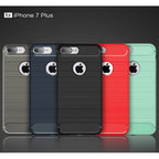 Protective Case – For iPhone 7 Plus Brushed Texture Fiber TPU Rugged Armor Protective...