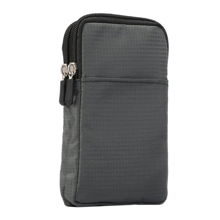Universal Multi-function Plaid Texture Double Layer Zipper Sports Waist Bag / Shoulder Bag for iPhone X & 7 & 7 Plus / Galaxy S9+ / S8+ / Note 8 / Sony Xperia Z5 / Huawei Mate 8, Size: 16.5 x 9.0 x 3.0cm – Durable Build, Easy to Use