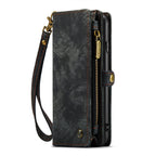 CaseMe for iPhone 8 Plus & 7 Plus Multifunctional Leather Billfold with Detachable Magnetic PC Back Protective Case & Holder & 11 Card Slots & 3 Cash Slots & 1 Zipper Wallet & 2 Photo Frames & 3 Magnetic Clasps, For 8P & 7P