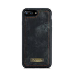 CaseMe for iPhone 8 Plus & 7 Plus Multifunctional Leather Billfold with Detachable Magnetic PC Back Protective Case & Holder & 11 Card Slots & 3 Cash Slots & 1 Zipper Wallet & 2 Photo Frames & 3 Magnetic Clasps, For 8P & 7P