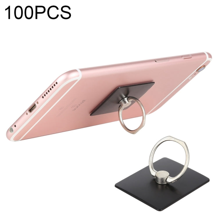 100 PCS Universal Finger Ring Mobile Phone Holder Stand Black