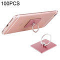 100 PCS Universal Finger Ring Mobile Phone Holder Stand Rose Gold