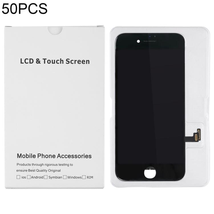 50 PCS Cardboard Packaging White Box for iPhone 8 / 7 LCD Screen, i7 / i8 Packaging Box – Durable Build, Easy to Use