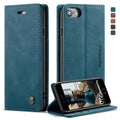 CaseMe-013 Case – Leather (iPhone 7) For iPhone 7 8 Blue