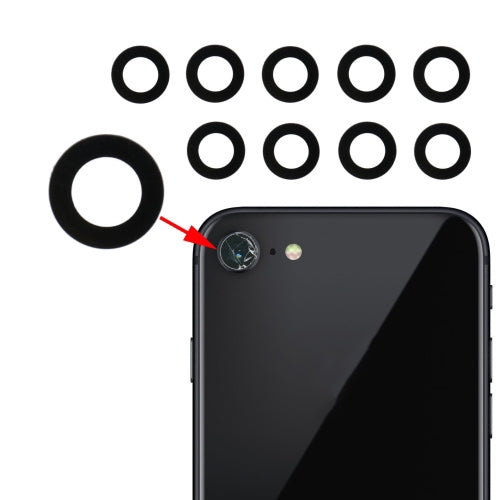 10 PCS Back Camera Lens for iPhone 8, For iPhone 8 (10PCS) For iPhone 8 (10PCS)