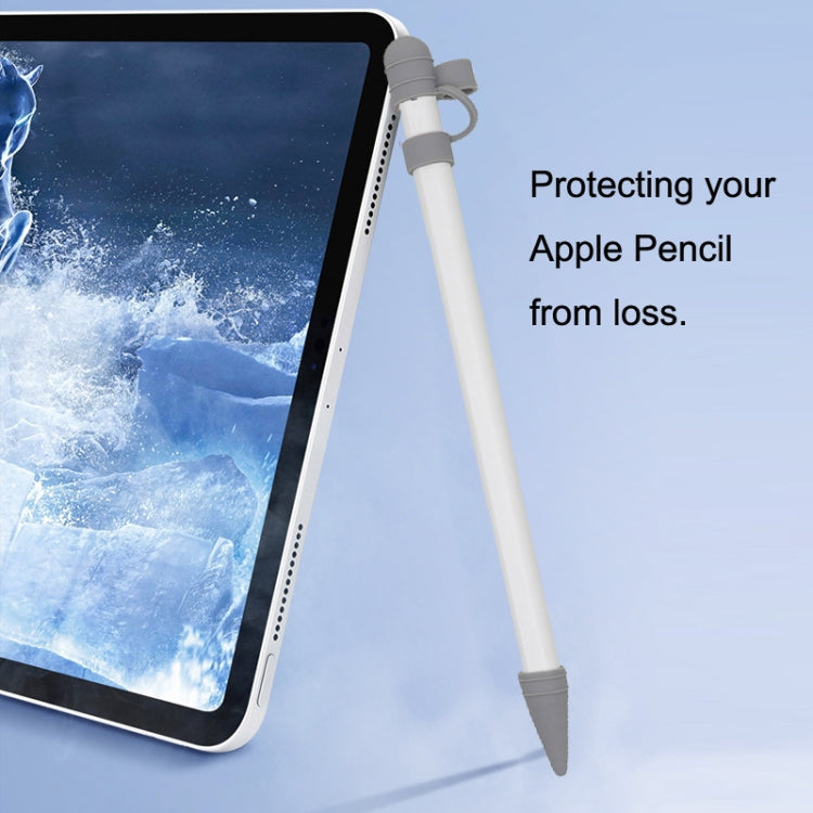 3 in 1 Silicone Protective Cover+Touch Cap Pen+Nip Pen Case For Apple Pencil, White – Durable Build, Easy to Use