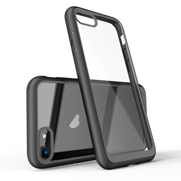 Two-color TPU + Acrylic Back Protective Phone Case for iPhone SE 2022/... For iPhone SE 2022 SE 2020 8 7 Black