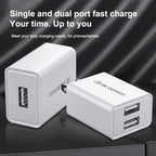 WK WP-U119 10W Dual USB Ports Travel Charger Power Adapter, US Plug, WP-U119 US Plug