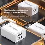 WK WP-U119 10W Dual USB Ports Travel Charger Power Adapter, US Plug, WP-U119 US Plug