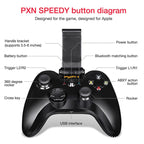 PXN PXN-6603 MFI Mobile Phone Wireless Bluetooth Game Handle Controller, Compatible with iOS System