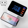 CDA33Q 40W QC 3.0 USB + 3 USB Ports + USB-C / Type-C Ports Multi-function Charger with LED Display, EU Plug, EU Plug EU Plug