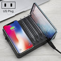50W 6 USB Ports + 2 USB-C / Type-C Ports + Wireless Charging Multi-function Charger with LED Display & Detachable Bezel, US Plug, US Plug US Plug