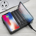 50W 6 USB Ports + 2 USB-C / Type-C Ports + Wireless Charging Multi-function Charger with LED Display & Detachable Bezel, AU Plug, AU Plug AU Plug