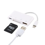 NK-108L Card Reader – 8 Pin to USB + TF Card + SD Card Camera Reader Adapter, Compatible with... NK-108L