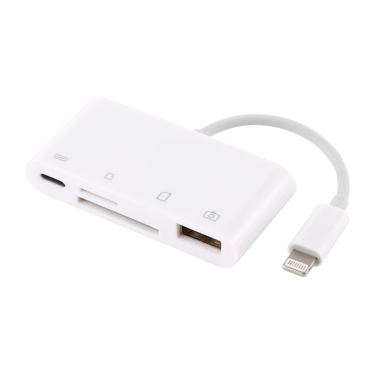 NK-108L Card Reader – 8 Pin to USB + TF Card + SD Card Camera Reader Adapter, Compatible with...