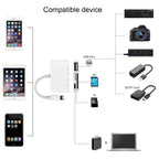 NK-108L Card Reader – 8 Pin to USB + TF Card + SD Card Camera Reader Adapter, Compatible with...