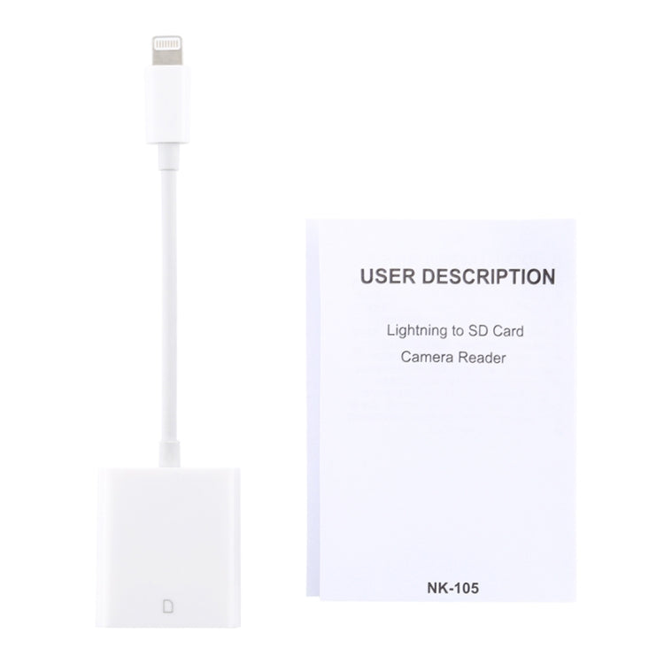 NK105 Card Reader – 8 Pin to SD Card Camera Reader Adapter, Compatible with IOS 9.1 and...