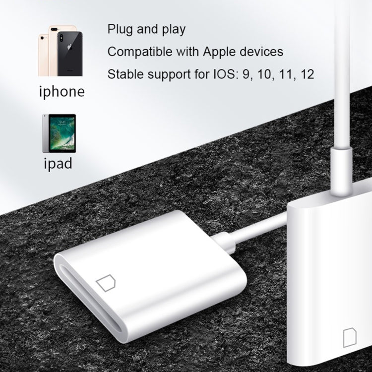 NK105 Card Reader – 8 Pin to SD Card Camera Reader Adapter, Compatible with IOS 9.1 and...