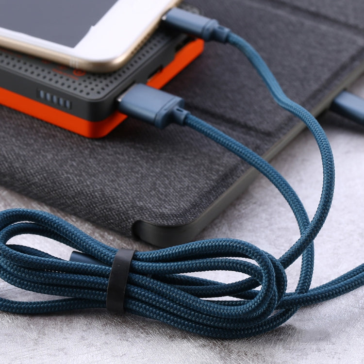 RC-131TH 1m 2.8A 3 in 1 USB to 8 Pin & USB-C / Type-C & Micro USB Charging Cable – Aluminum Alloy