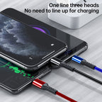 awei CL-971 3 in 1 1.2m 2.4A USB to 8 Pin + Micro USB + USB-C / Type-C Multi Charging Cable – Fast Charging