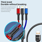 awei CL-971 3 in 1 1.2m 2.4A USB to 8 Pin + Micro USB + USB-C / Type-C Multi Charging Cable – Fast Charging