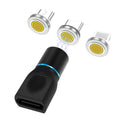 4 in 1 3A 8 Pin & USB-C / Type-C & Micro USB Zinc Alloy Magnetic Charging Head + USB-C / Type-C Magnetic Charging Adapter Set, USB-C / Type-C – Magnetic, Data Transmission
