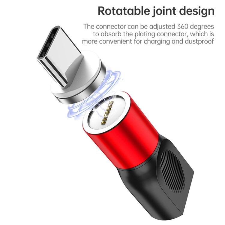 4 in 1 3A 8 Pin & USB-C / Type-C & Micro USB Zinc Alloy Magnetic Charging Head + USB-C / Type-C Magnetic Charging Adapter Set, USB-C / Type-C – Magnetic, Data Transmission