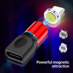 4 in 1 3A 8 Pin & USB-C / Type-C & Micro USB Zinc Alloy Magnetic Charging Head + USB-C / Type-C Magnetic Charging Adapter Set, USB-C / Type-C – Magnetic, Data Transmission