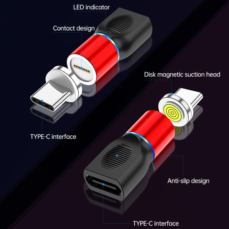 4 in 1 3A 8 Pin & USB-C / Type-C & Micro USB Zinc Alloy Magnetic Charging Head + USB-C / Type-C Magnetic Charging Adapter Set, USB-C / Type-C – Magnetic, Data Transmission