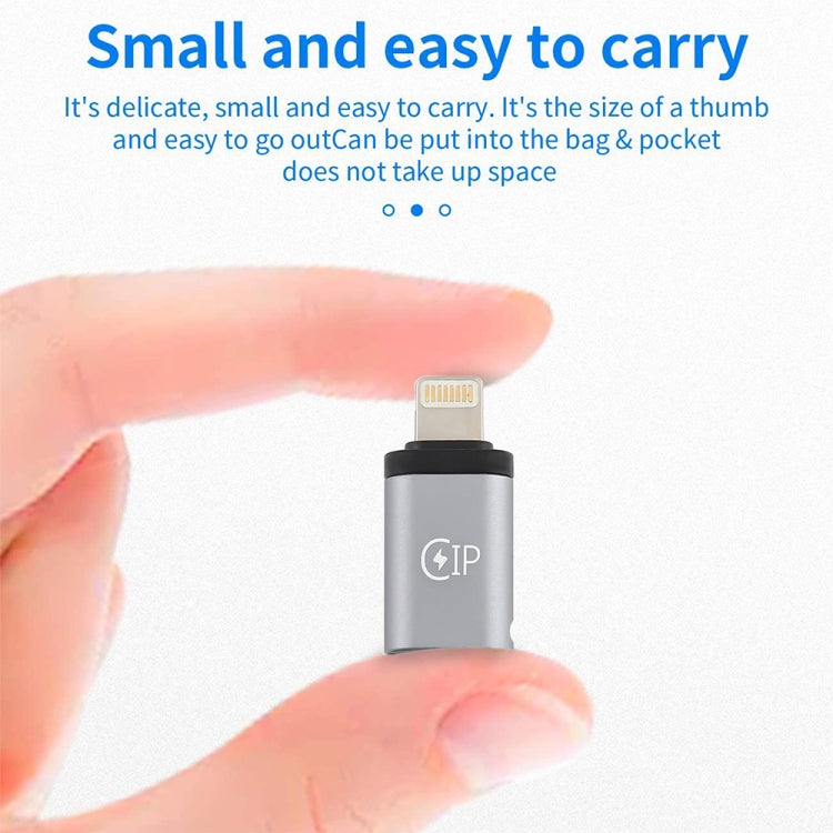 8 Pin Male to USB-C / Type-C Female Charging Adapter, Support Data...