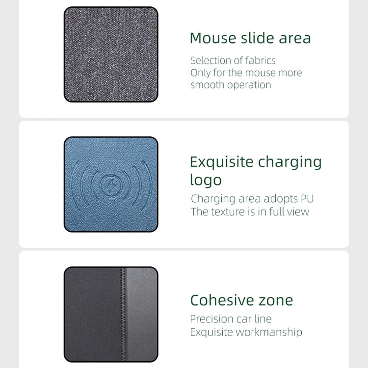 OJD-36 Wireless Charger – QI Standard 10W Lighting Wireless Charger Rubber Mouse Pad, Size: 26.2...